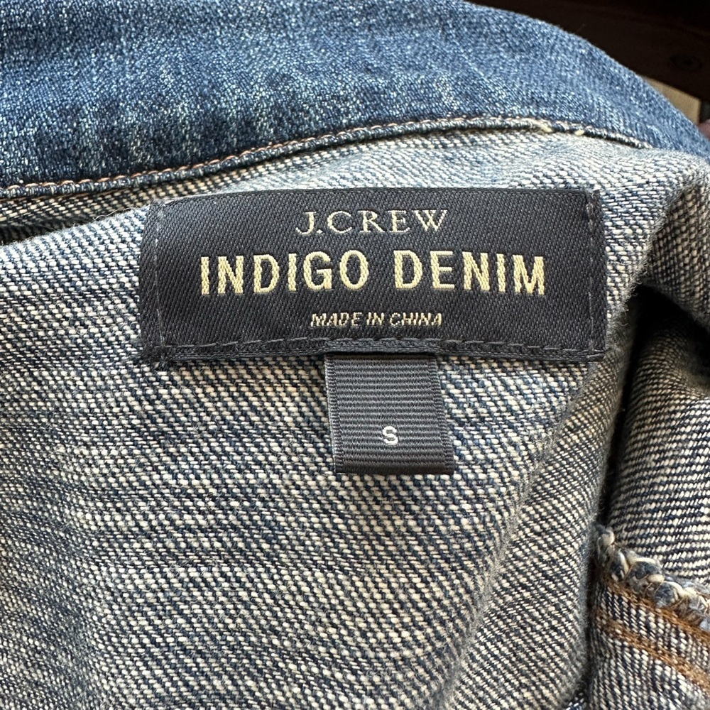 J.Crew Patchwork Upcycled Embroidered Denim Jacke… - image 5